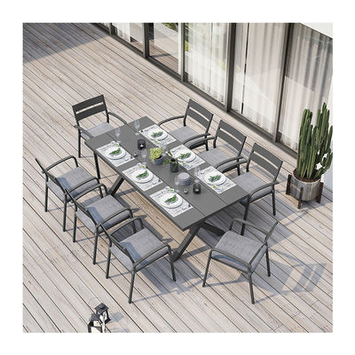 AJUNION X 모양 야외 식사 세트 레스토랑 76 "D x 36"W x 30'H 테이블 크기