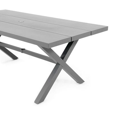 AJUNION X 모양 야외 식사 세트 레스토랑 76 "D x 36"W x 30'H 테이블 크기