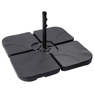 현대 디자인 50L x 50W x 7.5Hcm 물 또는 모래로 가득 찬 플라스틱 우산 기판