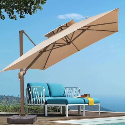 LED 조명으로 360도 회전 오프셋 Patio 우산 정원의 이상적인 선택