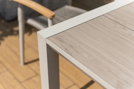 AJUNION 럭셔리 알루미늄 정원 세트와 로프 웨이브 fauteuil