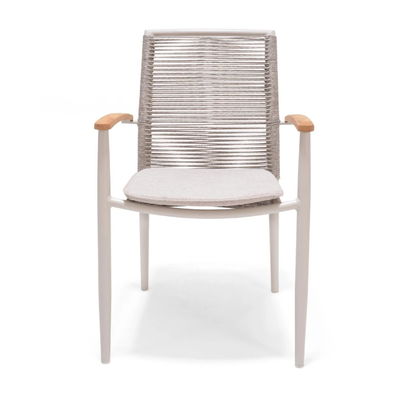 AJUNION 럭셔리 알루미늄 정원 세트와 로프 웨이브 fauteuil