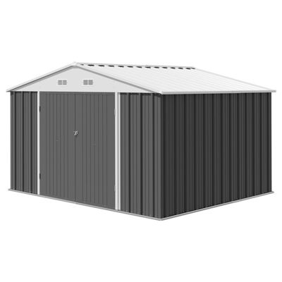 야외 저장 도구 쉐드 큰 크기 8x10FT 금속 집 66.5 "높이의 강철 문
