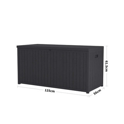 야외 보관용 기상 저항 상자 정원 부하 > 10kg W 56 x L 125 x H 61.5cm