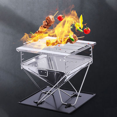 야외 정원 캠핑용 휴대용 목탄 접이식 스테인레스 스틸 BBQ 그릴 스토브
