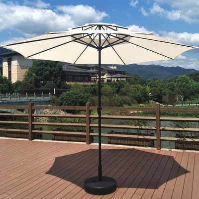 사용자 지정 로고 야외 카페 정원 해변 Patio 태양 우산 3 계층 LED 조명