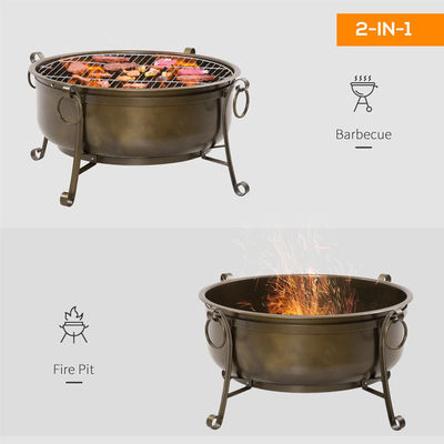 야외 뒷마당 정원 불덩어리 석탄 BBQ 그릴 및 덮개