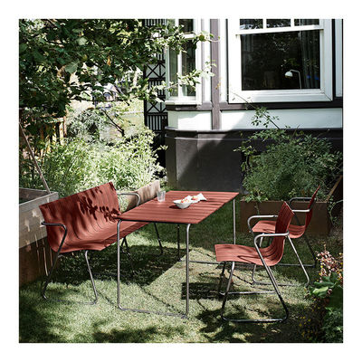 야외 가구 AJUNION 강철 플라스틱 목재 Patio 의자 Loveseat 정원 벤치 안락 의자
