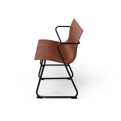 야외 가구 AJUNION 강철 플라스틱 목재 Patio 의자 Loveseat 정원 벤치 안락 의자