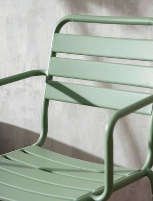 현대 디자인 AJUNION 금속 스틸 정원 좌석 H85 x W52 x D47cm 크기