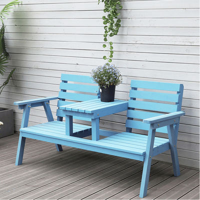 야외 마당 단단한 목재 복면 의자 벤치 테이블과 함께 스타일로 당신의 patio를 즐겨