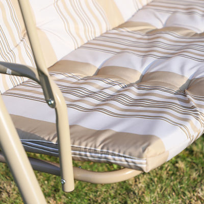 현대 디자인 AJUNION 3자리 야외 금속 프레임 Patio Swing Couch Swing Bed Chair