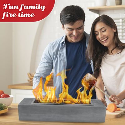 현대적인 야외 정원을 위한 세련된 콘크리트 탁상 화장