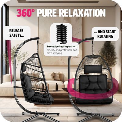 휴게실 메일 포장용 접이식 휴지 의자 AJUNION Patio Swing Chair
