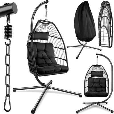 휴게실 메일 포장용 접이식 휴지 의자 AJUNION Patio Swing Chair