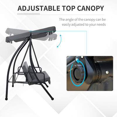 AJUNION 3자리 정원 스윙 망원경 의자 30kg 무게 제한