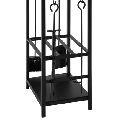 2 층 화려 나무 랙 W46 x D30 x H75cm 화소 및 4 도구와 함께 화소 로그 홀더