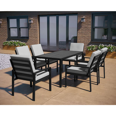 HDPE 테이블 톱과 금속 프레임으로 L150xW90xH73cm 야외 patio 세트 식탁