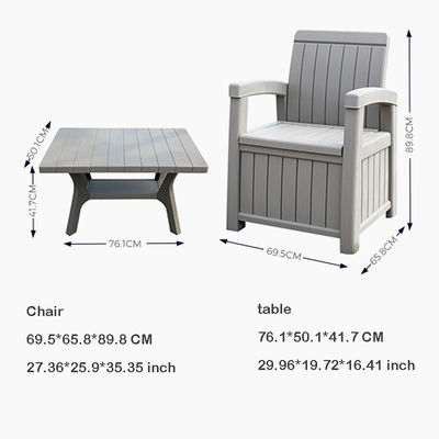 잔치 야외 정원 호텔 Patio 방수 플라스틱 Loveseat 소파 의자 테이블을 설정