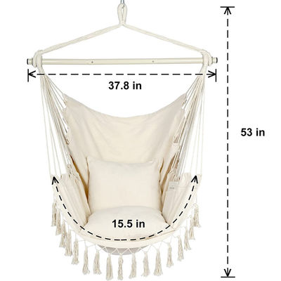 127*122*2.5cm 야외 정원 캠핑 Patio 폴더블 휴대용 어린이 면화 매달린 로프 스윙 망원경 의자