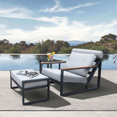 알루미늄 프레임 Patio Reclining 의자 및 야외 레저 시간 휴식을위한 오스만
