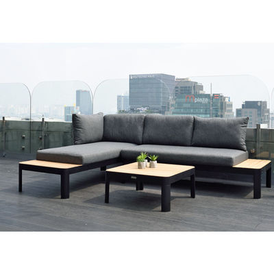 알루미늄 모듈 정원 가구 L172xW72xH43cm AJUNION 야외 의자 섹션 세트