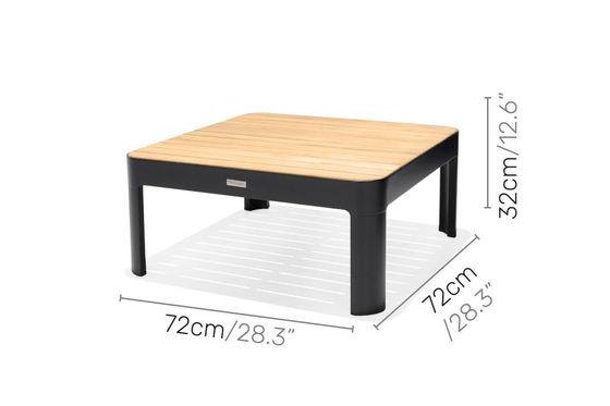 알루미늄 모듈 정원 가구 L172xW72xH43cm AJUNION 야외 의자 섹션 세트