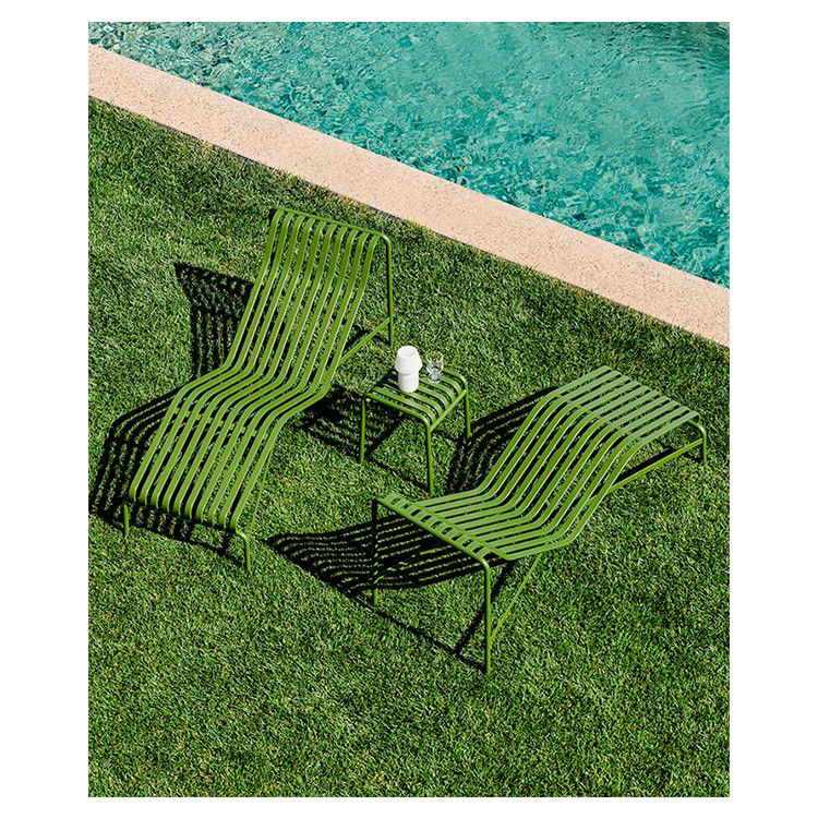 외관용 금속 의자 의자 및 휴식용 옆 테이블 세트 L164.5 x W65.5 x H70cm