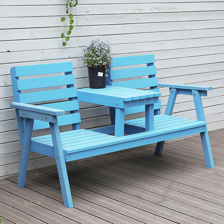 야외 마당 단단한 목재 복면 의자 벤치 테이블과 함께 스타일로 당신의 patio를 즐겨