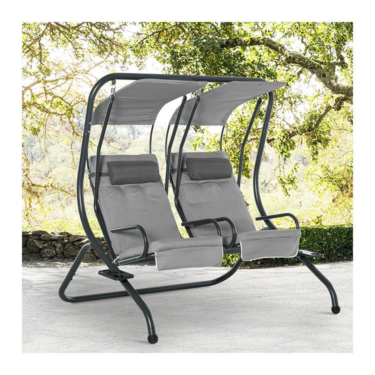 patio 레저 시설 AJUNION 2자리 야외 스윙 헝깅 의자 대피 37kg